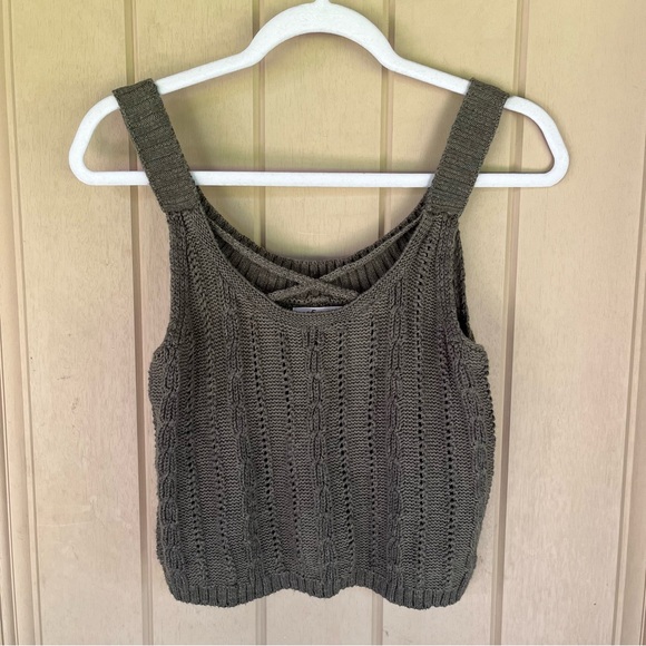 Green Hollister Sweater Tank - Picture 1 of 4